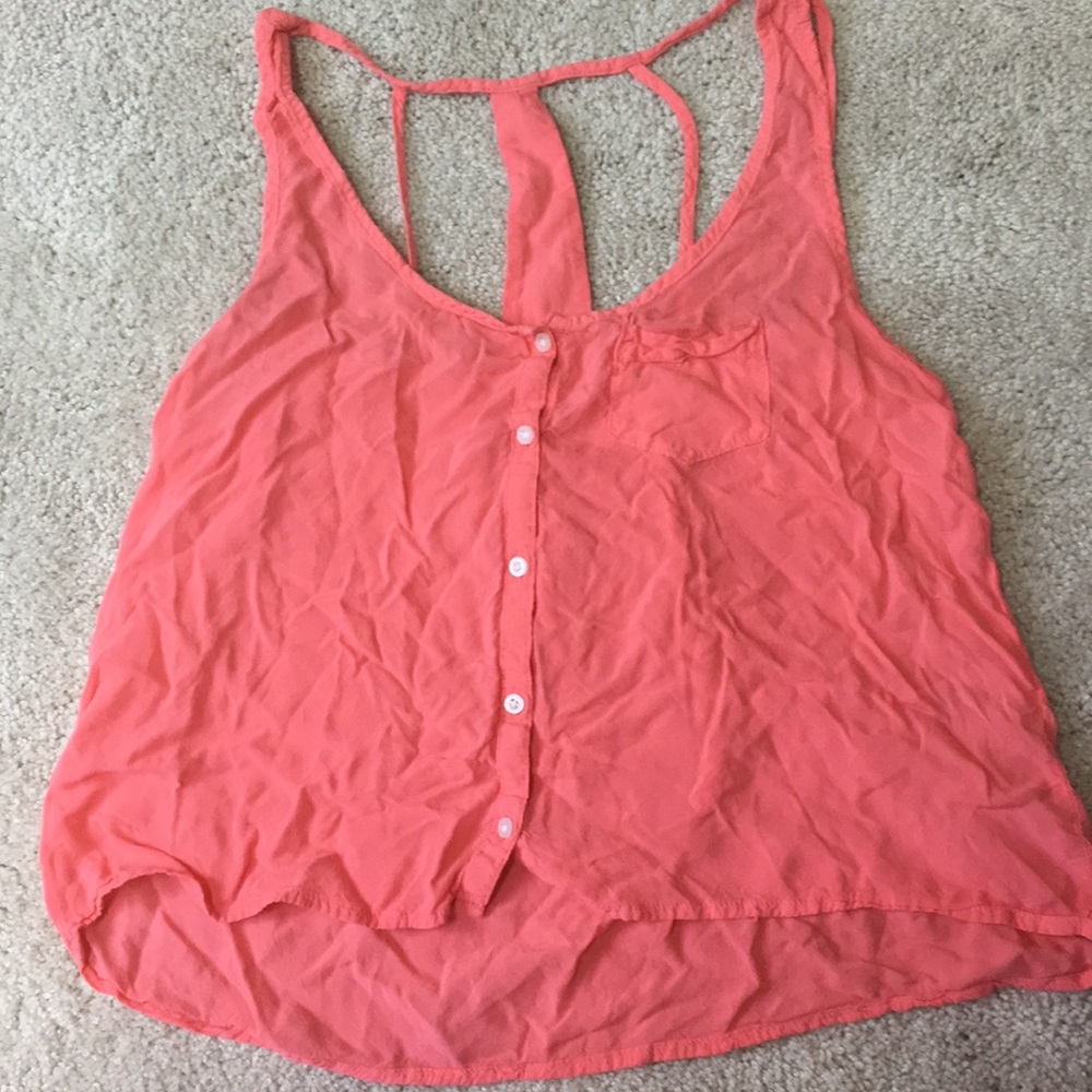 Button down tank top